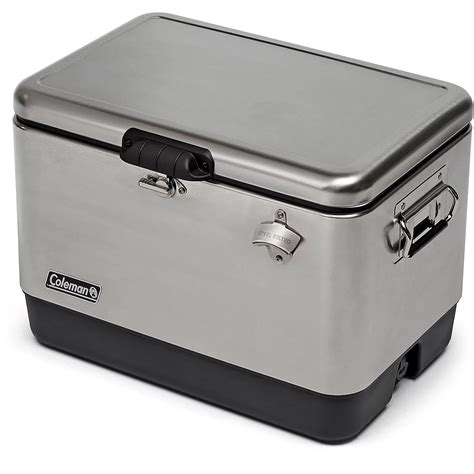 coleman steel belted cooler stainless